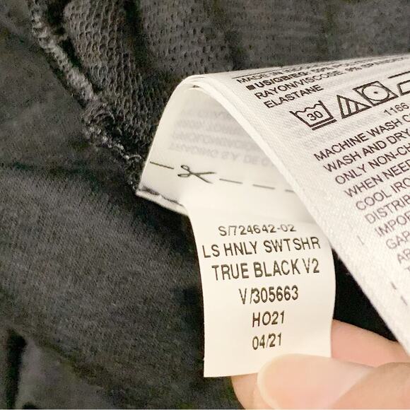 NWT GAP True Black Long Sleeve Henley Sweatshirt Jumpsuit Size XL Tall - Picture 6 of 8